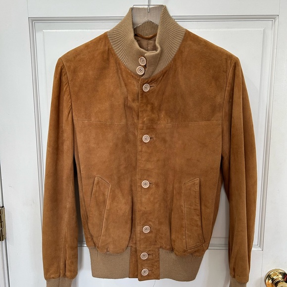 Vintage Men’s Flight/Bomber Jacket Suede 70s 80s Casual Everyday Fall Buttons - Picture 1 of 12